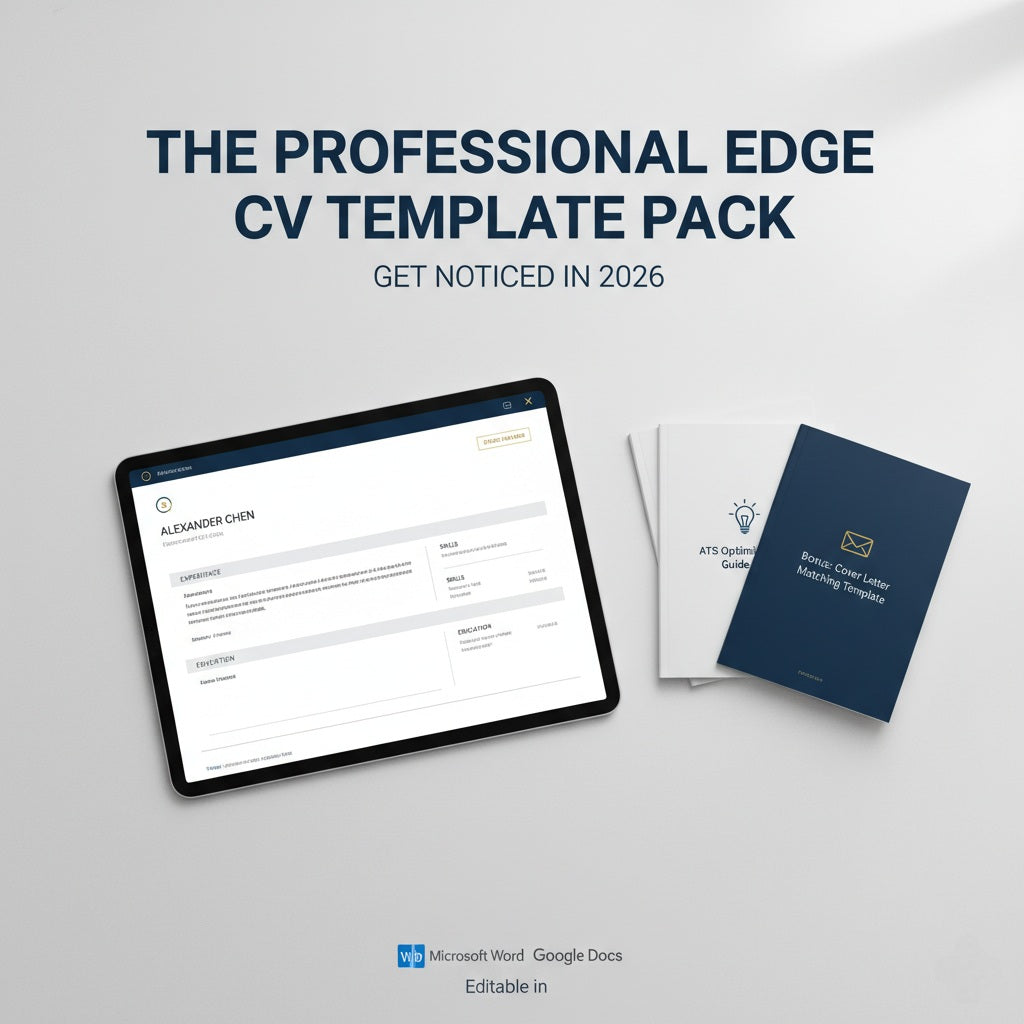 The Professional Edge CV Template Pack: Get Noticed in 2026